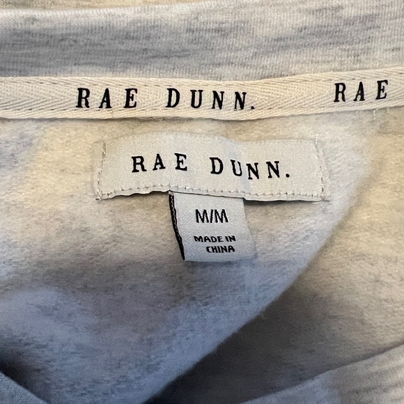 Rae Dunn Gray Pullover Crewneck Graphic “Grateful” Sweatshirt - Picture 7 of 10